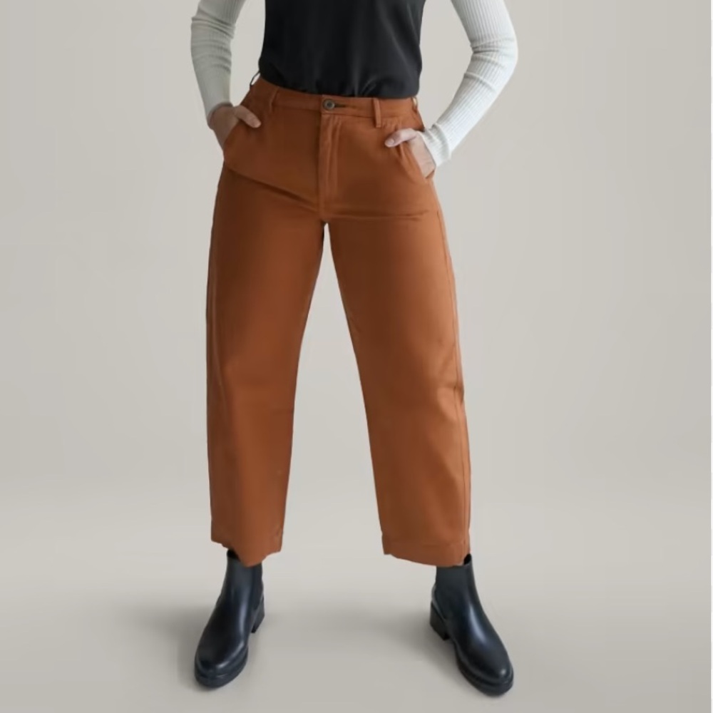 Everlane The Curve Canvas Pant in Rust Size 6